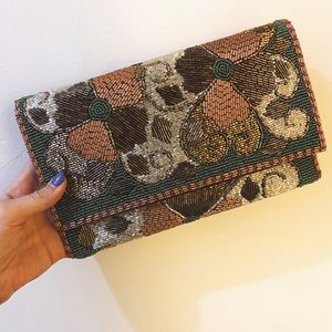 Anthropologie beaded clutch